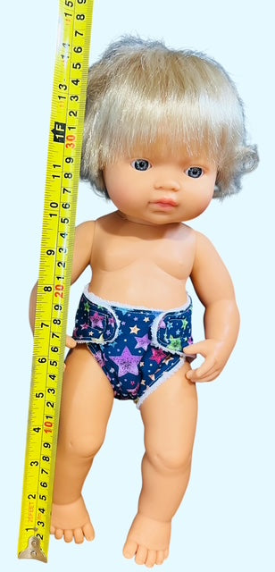 Twinkle Star Party Doll Nappy. Fits 38cm MiniLands doll (as shown)