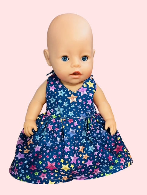 Twinkle Star Party Doll dress. Fits 43cm Baby Born doll ( as shown)