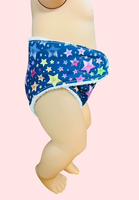 Twinkle Star Party Doll Nappy.  Fits 43cm Baby Born doll (as shown)