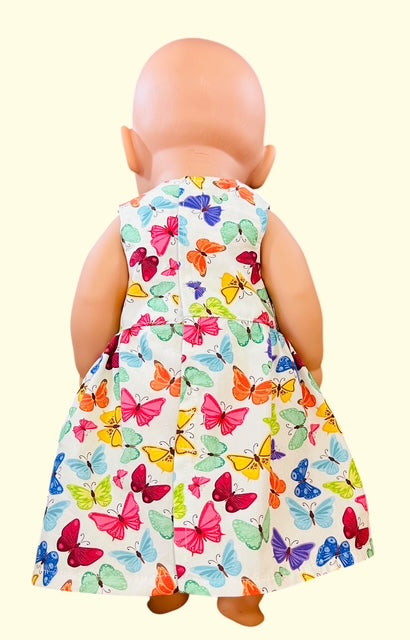 Butterfly dolls dress. Fits 43cm baby born doll (as shown)