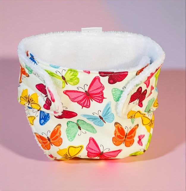 Butterfly Handmade doll nappy. Fits 43cm Baby Born doll (as shown)