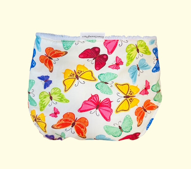 Butterfly Handmade doll nappy. Fits 43cm Baby Born doll (as shown)