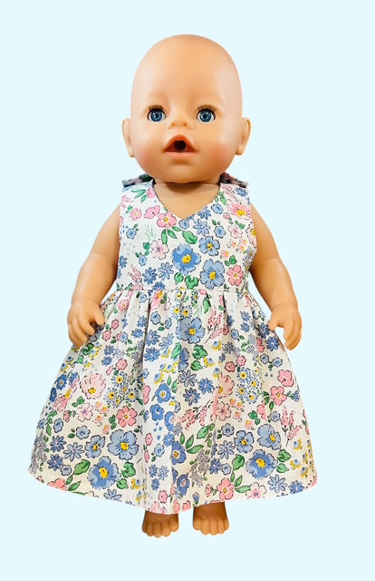 Priscilla Doll Dress. Fits 43cm Baby Born Doll (as shown).