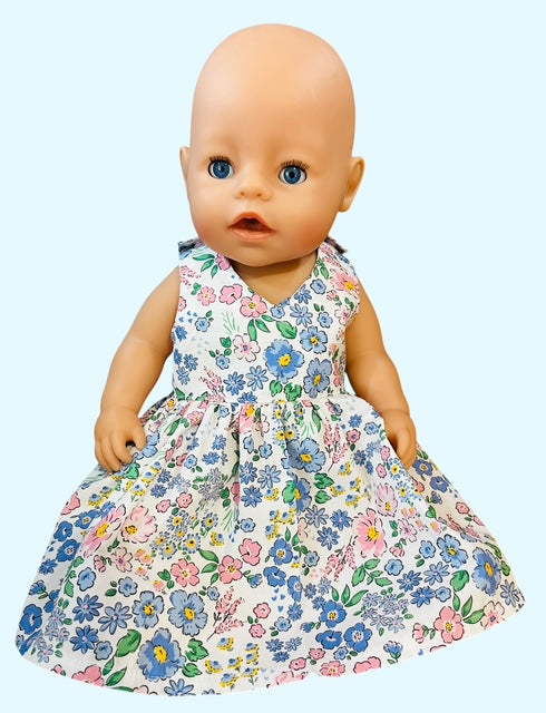 Priscilla Doll Dress. Fits 43cm Baby Born Doll (as shown).