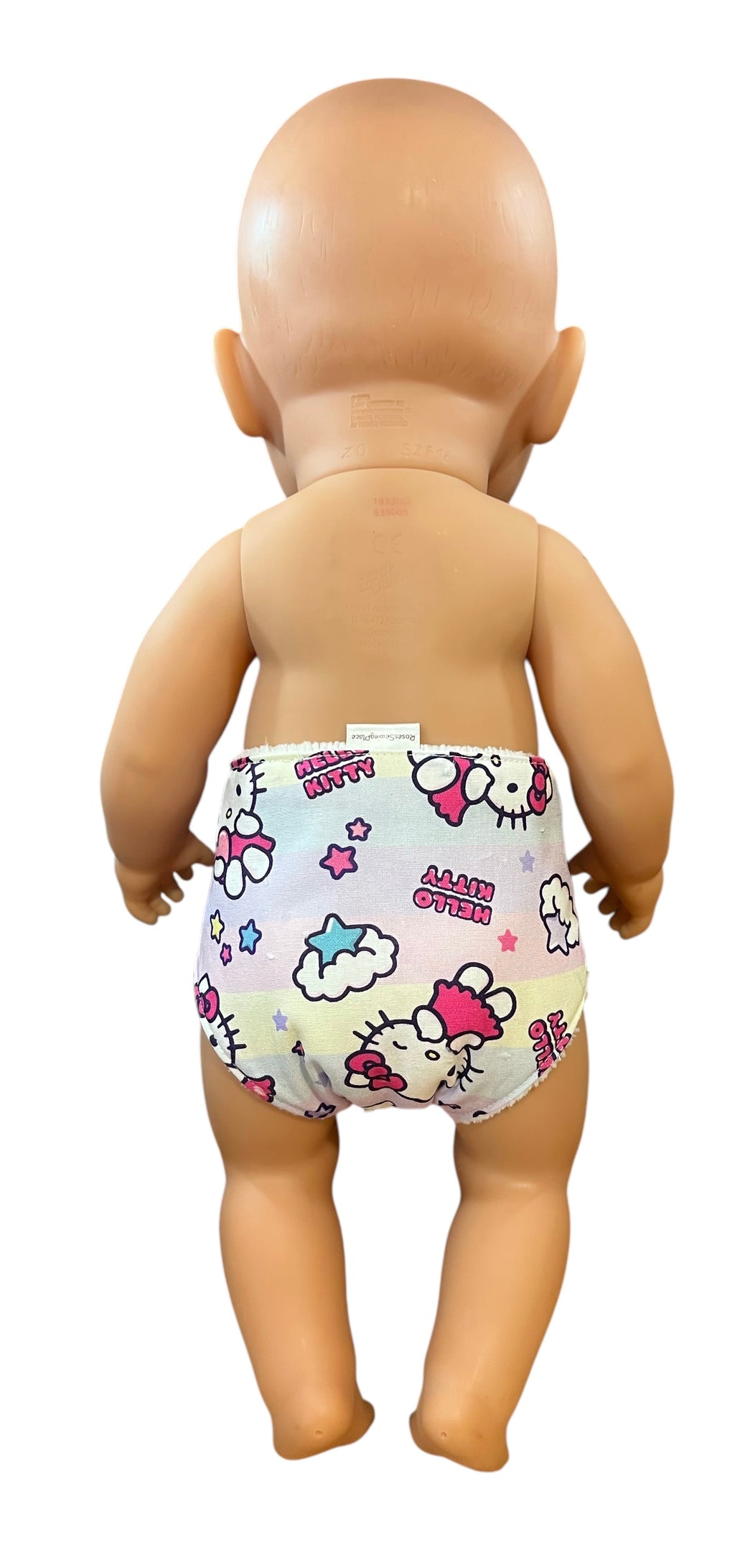 Whisker Pink Doll Nappy. Fits 43cm (Baby Born) doll.