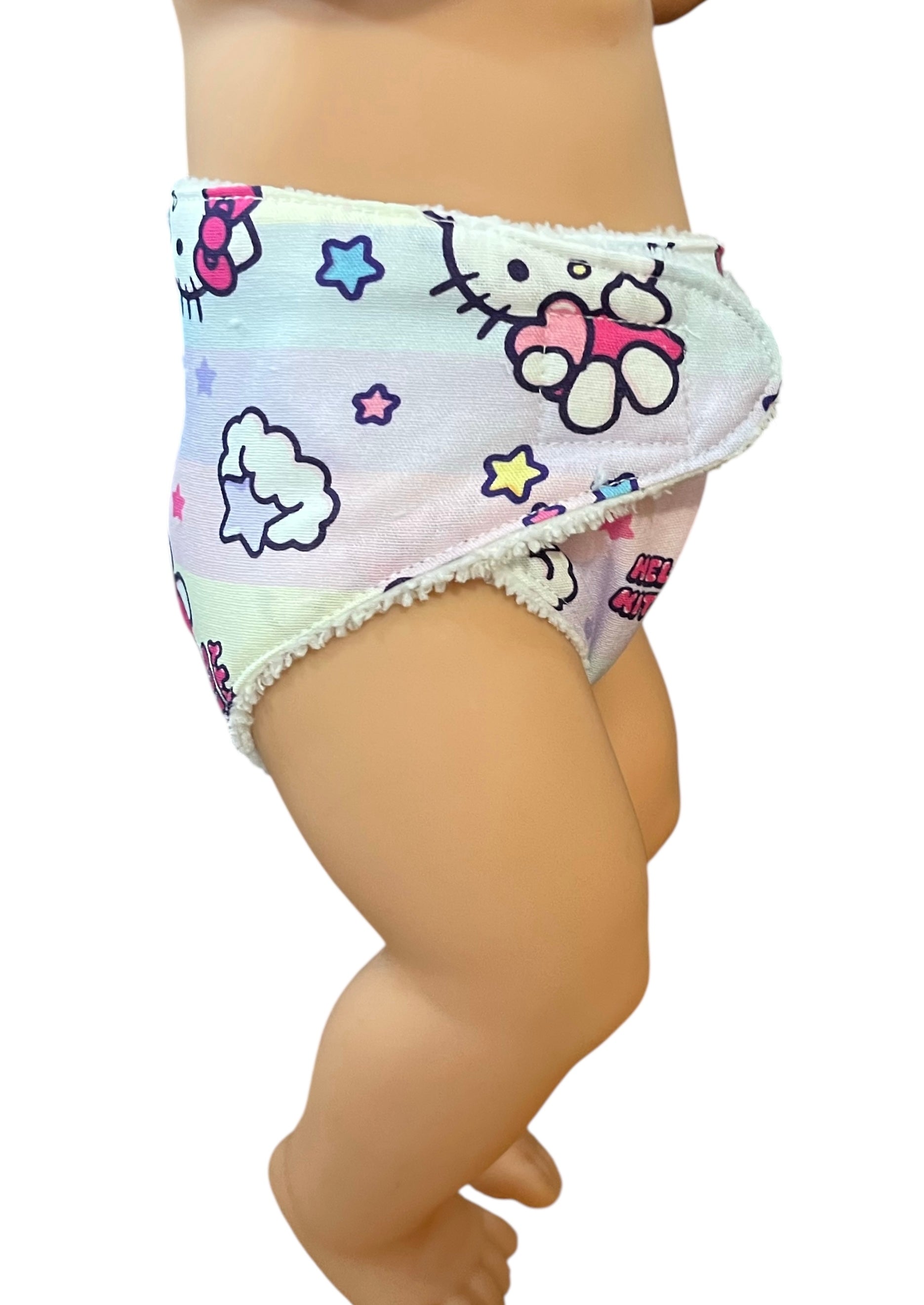 Whisker Pink Doll Nappy. Fits 43cm (Baby Born) doll.
