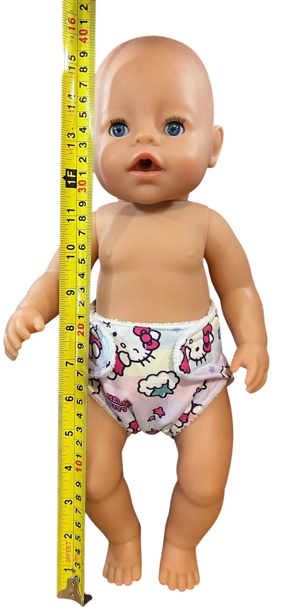 Whisker Pink Doll Nappy. Fits 43cm (Baby Born) doll.