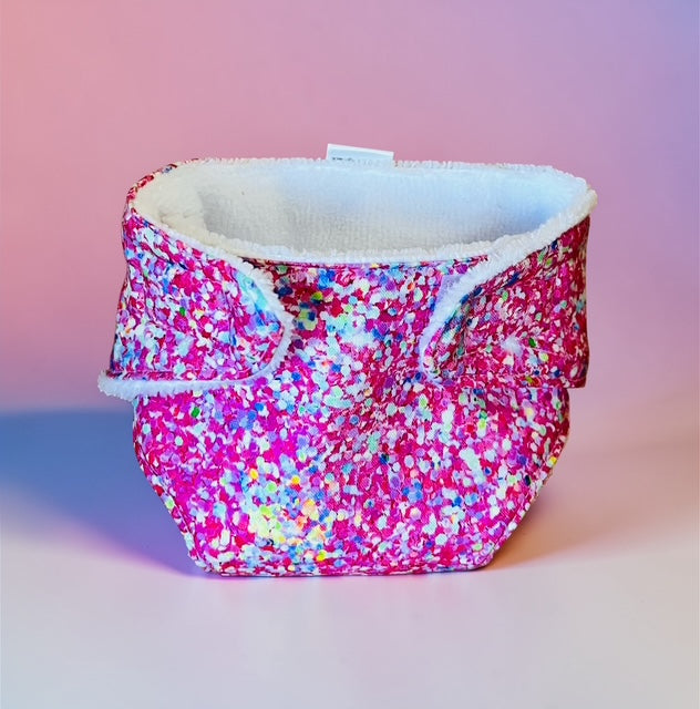 Sprinkle Splash Doll's Nappy with Velcro. Fits 43cm Baby Born Doll (as shown)