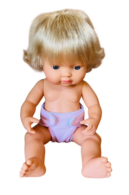 Pale Pink Doll's Nappy. Fits 38cm MiniLands Doll (as shown)