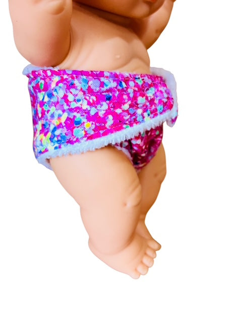 Sprinkle Splash Doll's nappy. Fits 22cm MiniLands Doll (as shown)
