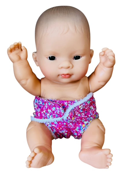 Sprinkle Splash Doll's nappy. Fits 22cm MiniLands Doll (as shown)
