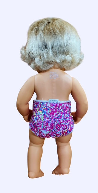 Sprinkle Splash Doll Nappy with Velcro. Fits 38cm MiniLands doll (as shown)
