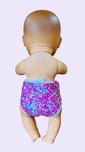 Sprinkle Splash Doll Nappy. Fits 32cm MiniLands doll (as shown)