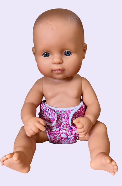 Sprinkle Splash Doll Nappy. Fits 32cm MiniLands doll (as shown)