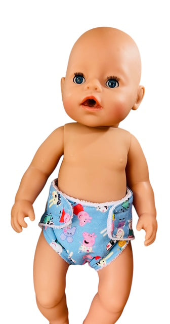 Piggy Playtime Doll Nappy. Fits 43cm Baby Born Doll.