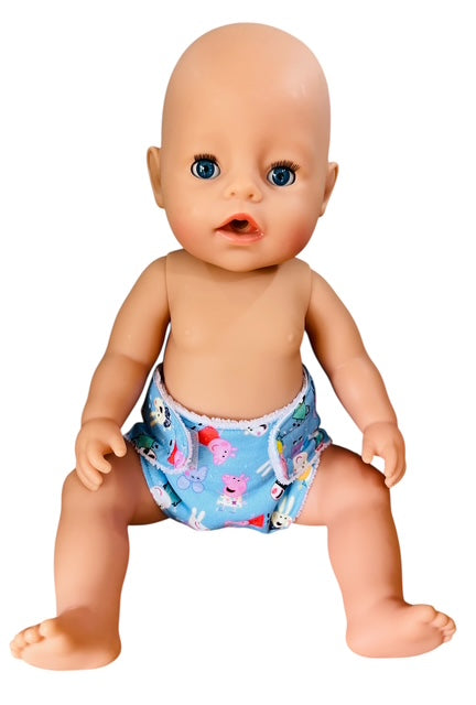 Piggy Playtime Doll Nappy. Fits 43cm Baby Born Doll.