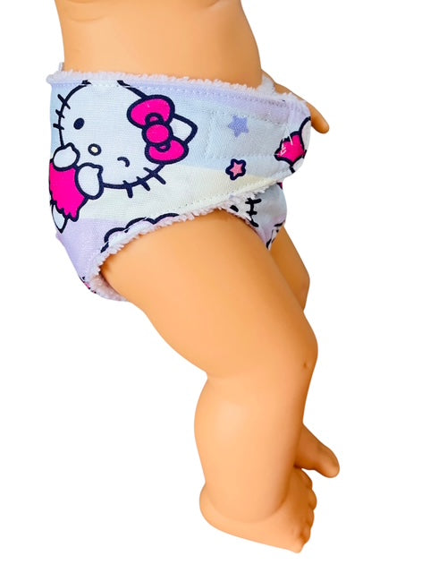 Whisker Pink doll Nappy. Fits 38cm Mini Lands Doll. (as shown)