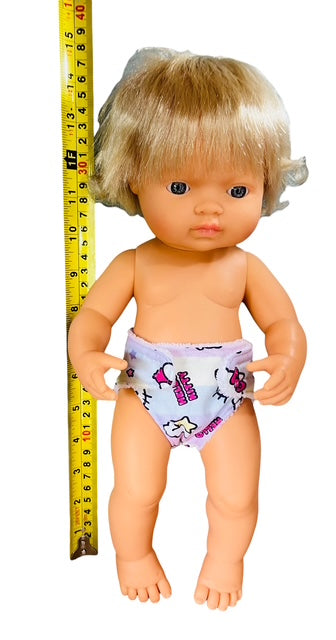 Whisker Pink doll Nappy. Fits 38cm Mini Lands Doll. (as shown)
