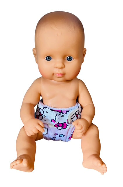 Whisker Pink Dolls Nappy. Fits 32cm Mini Lands Doll. (as shown)