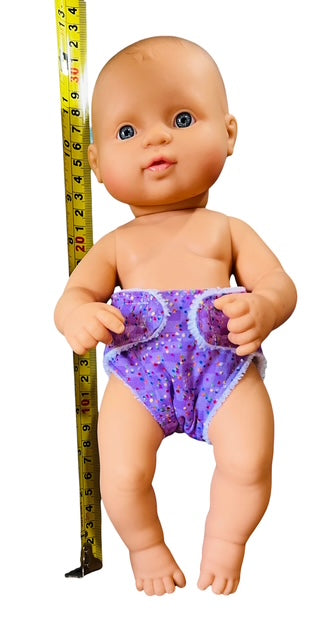 Confetti Purple Doll Nappy. Fits 32cm Mini Lands Doll (as shown)