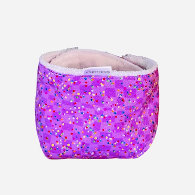 Confetti Purple Doll nappy. Fits 38cm Minilands Doll (as shown).