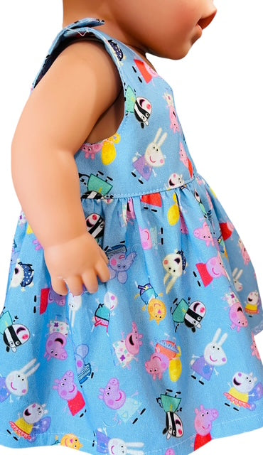 Piggy Playtime Doll Dress. Fits 43cm Baby Born Doll.