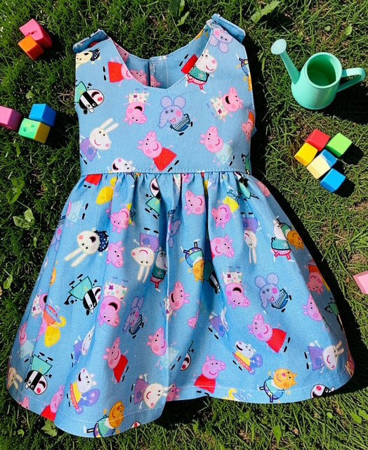 Piggy Playtime Doll Dress. Fits 43cm Baby Born Doll.