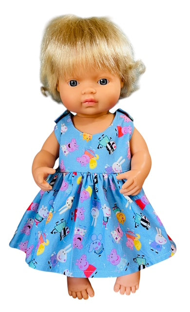 Piggy Playtime Doll Dress. Fits 38cm MiniLands Doll.