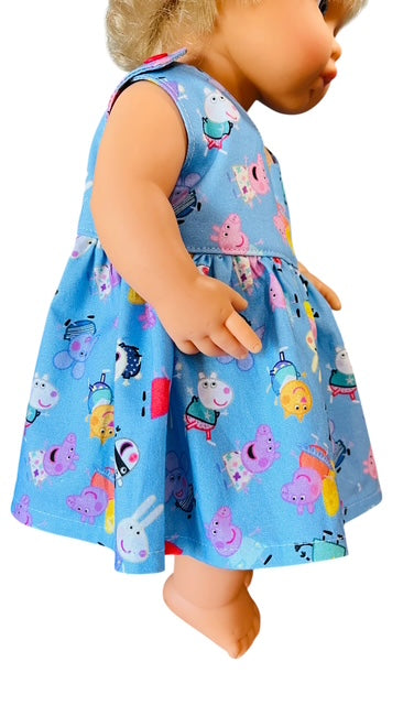 Piggy Playtime Doll Dress. Fits 38cm MiniLands Doll.
