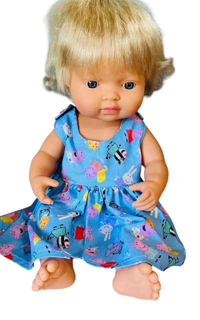Piggy Playtime Doll Dress. Fits 38cm MiniLands Doll.