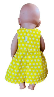 Sunshine Stars Doll Dress. Fits 43cm Baby Born Doll (as shown)