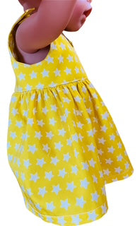 Sunshine Stars Doll Dress. Fits 43cm Baby Born Doll (as shown)