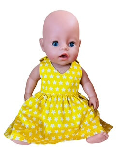 Sunshine Stars Doll Dress. Fits 43cm Baby Born Doll (as shown)