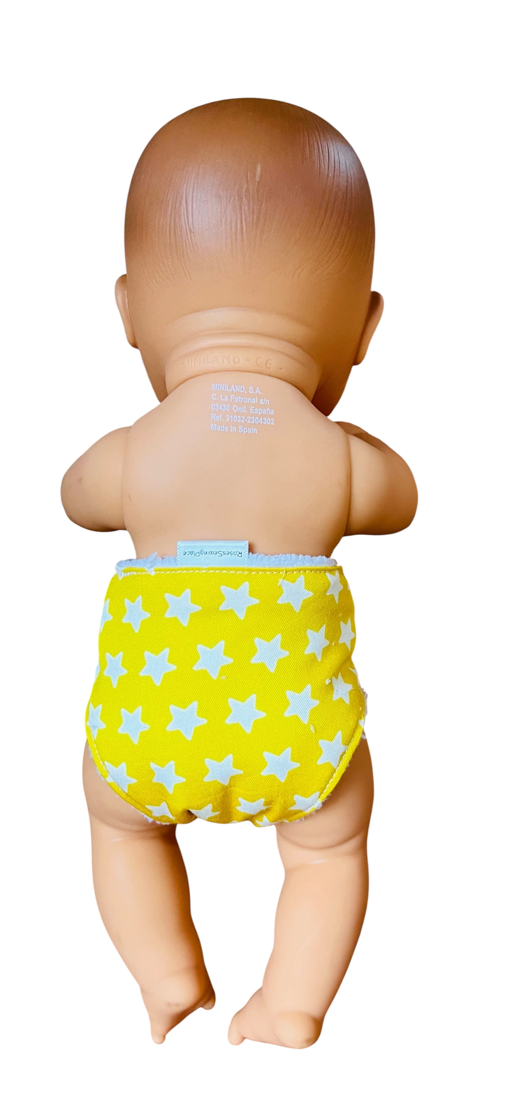 Sunshine Stars Doll Nappy. Fits 32cm MiniLands Doll (as shown)