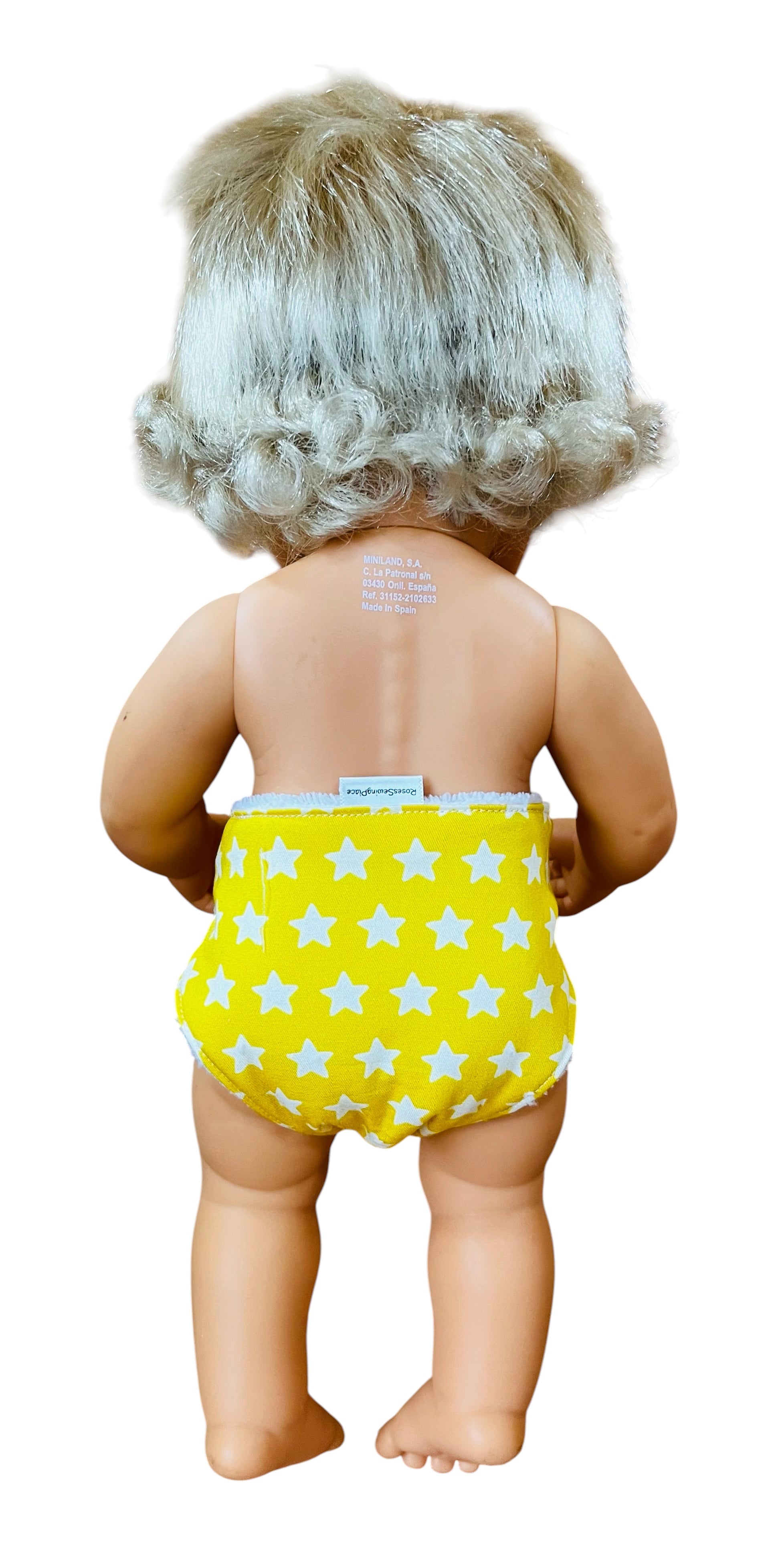 Sunshine Stars Doll Nappy. Fits 38cm MiniLands Doll