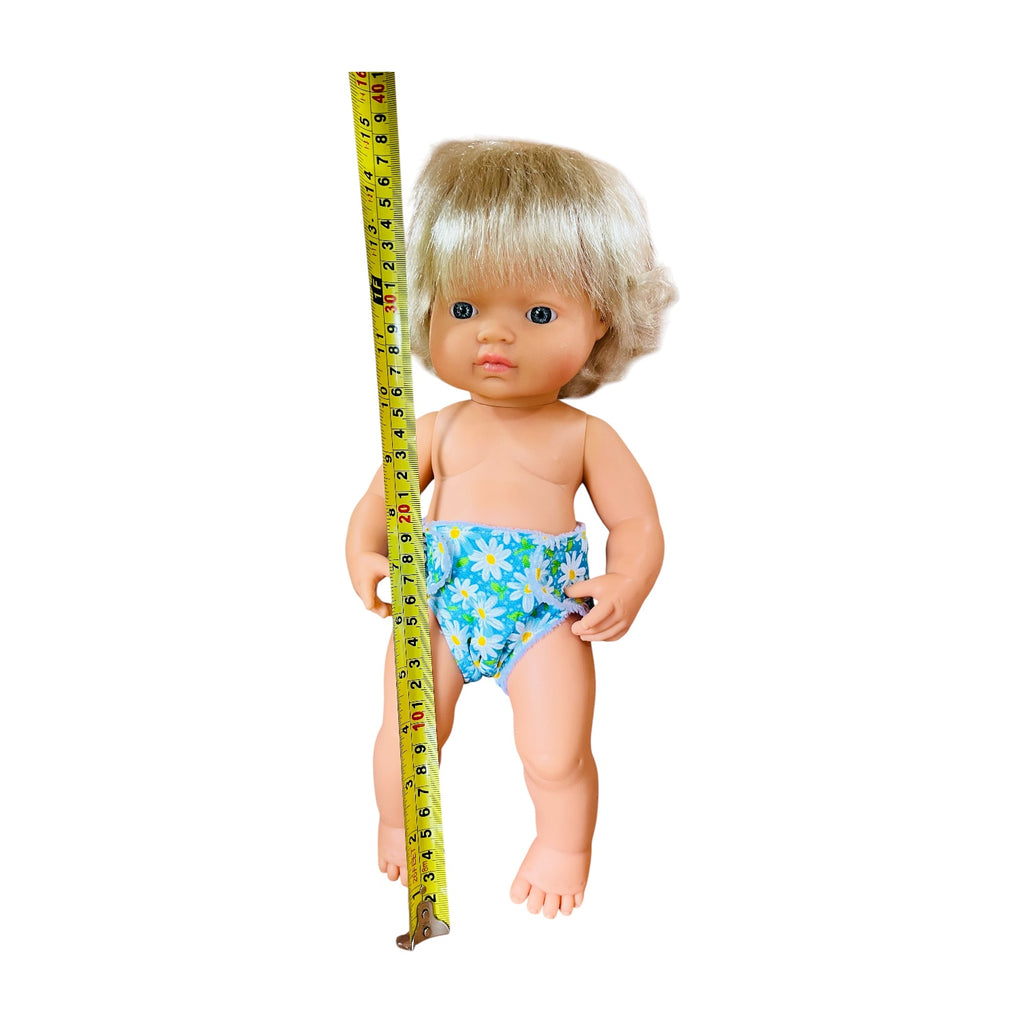 Daisy Patch Blue Doll Nappy. Fits 38cm MiniLands doll (as shown)