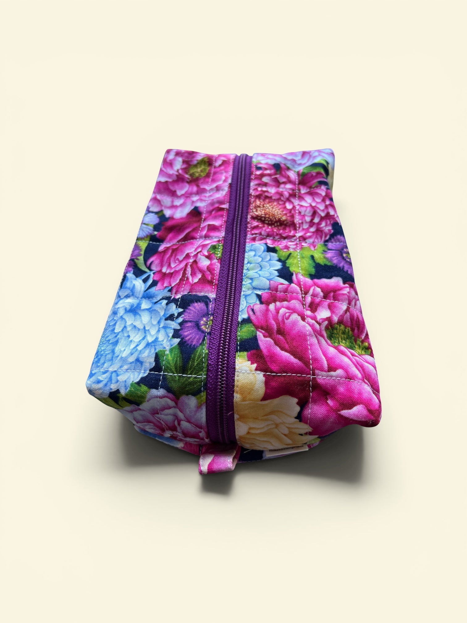 Zippered Boxy Pouch - Chrysanthemum Blooms