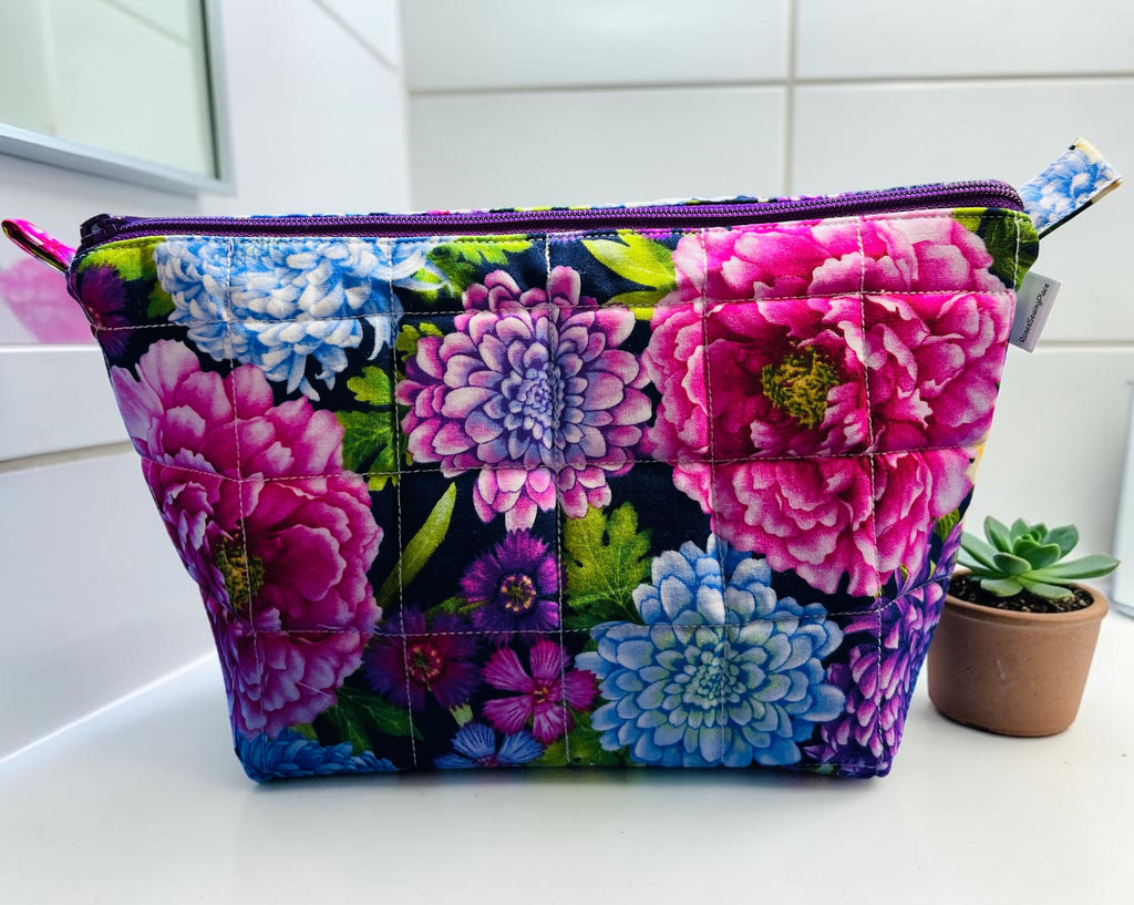 Zippered Pouch - Chrysanthemum Blooms