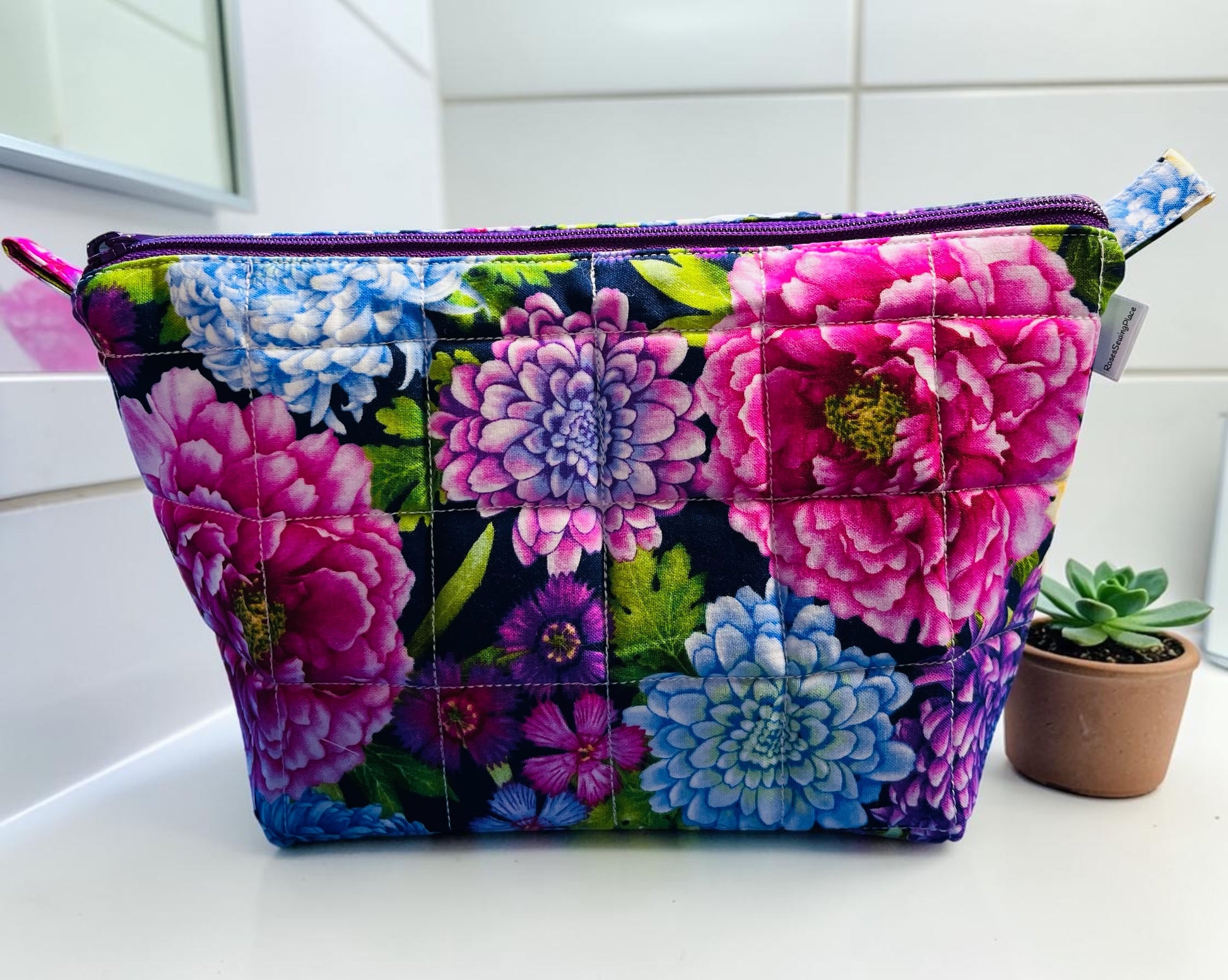 Zippered Pouch - Chrysanthemum Blooms