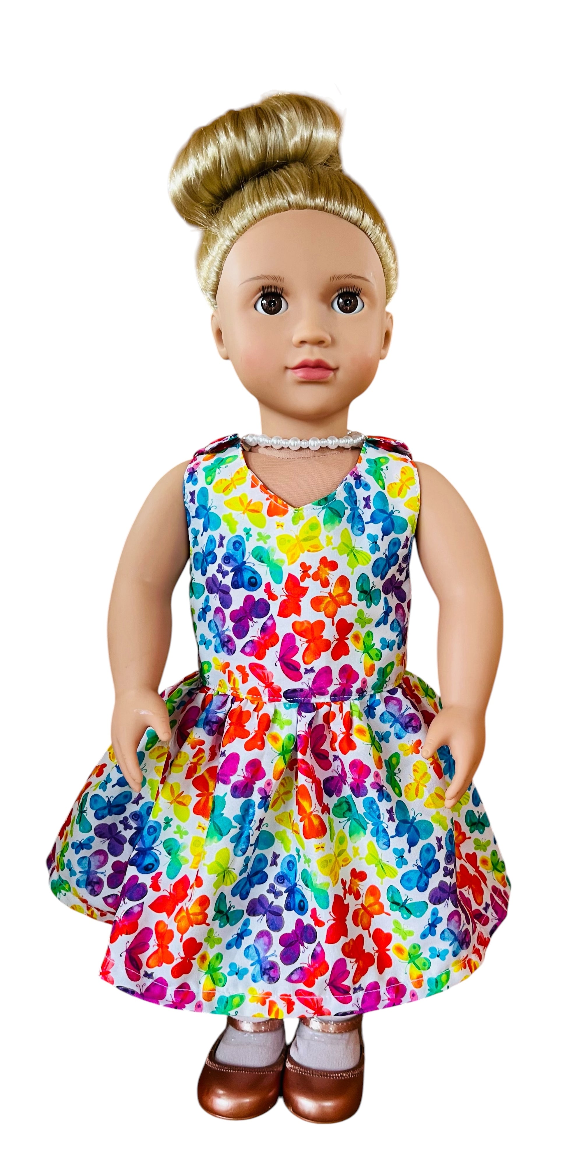 Butterfly Kisses Doll Dress. Fits 48cm (18in) Our Generation / American Girl doll.