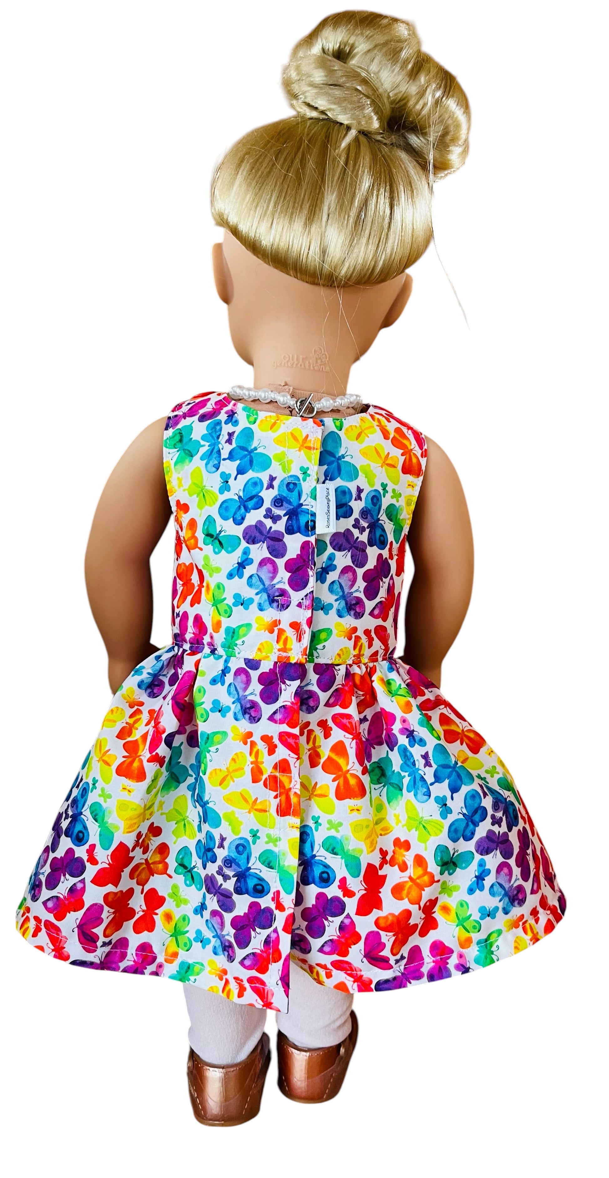 Butterfly Kisses Doll Dress. Fits 48cm (18in) Our Generation / American Girl doll.