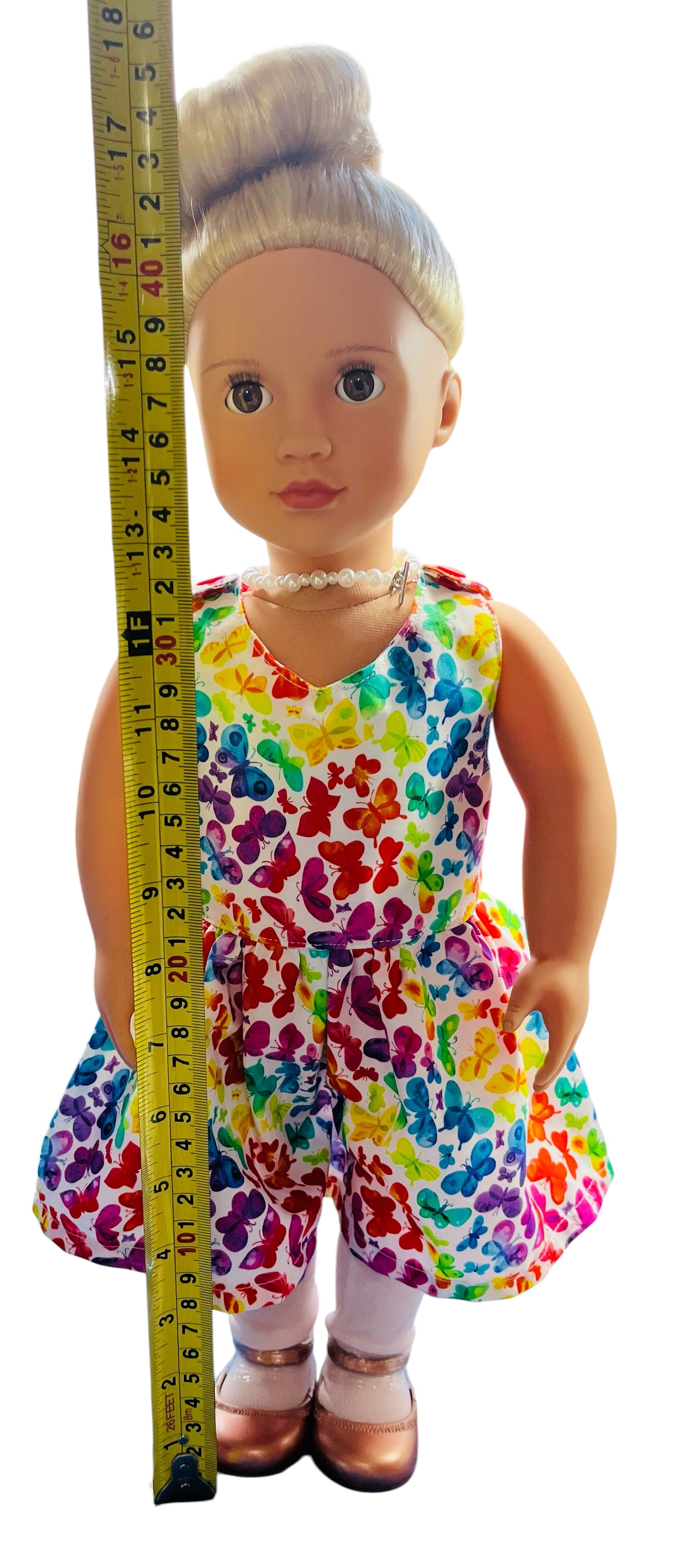 Butterfly Kisses Doll Dress. Fits 48cm (18in) Our Generation / American Girl doll.