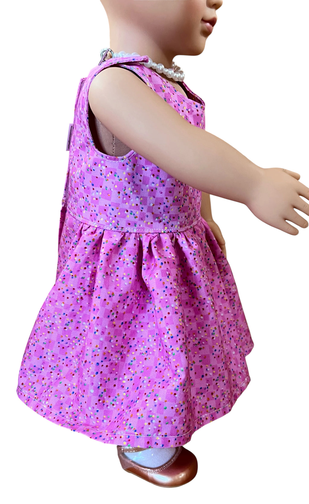 Confetti Pink Doll Dress. Fits 48cm (18in) Our Generation / American Girl Doll.