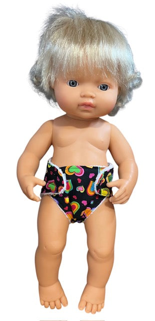 Happy Hearts Doll Nappy. Fits 38cm doll (as shown)