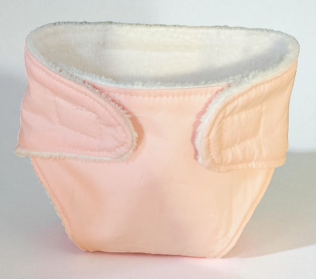 Pale Pink Handmade Doll Nappy with Velcro. Suits Dolls 43cm (as shown)