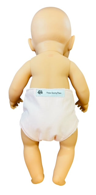 Pale Pink Handmade Doll Nappy with Velcro. Suits Dolls 43cm (as shown)