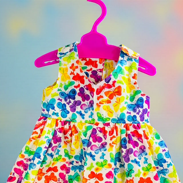 Butterfly Kisses Doll Dress. Fits 43cm Baby Born doll (as shown)