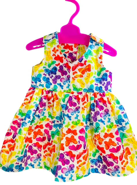 Butterfly Kisses Doll Dress. Fits 43cm Baby Born doll (as shown)
