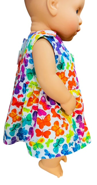 Butterfly Kisses Doll dress. Fits MiniLands doll (32cm) as shown