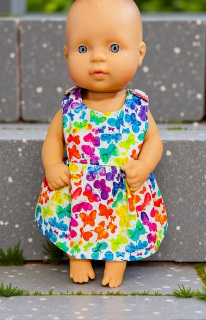 Butterfly Kisses Doll dress. Fits MiniLands doll (32cm) as shown